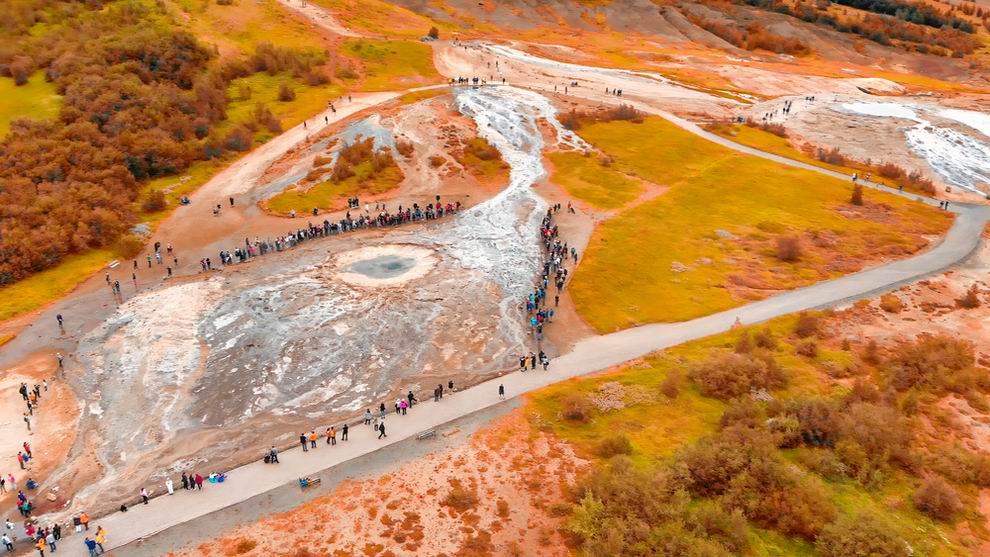 Geysir geotermikus terület Izland